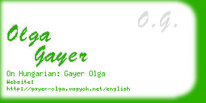 olga gayer business card